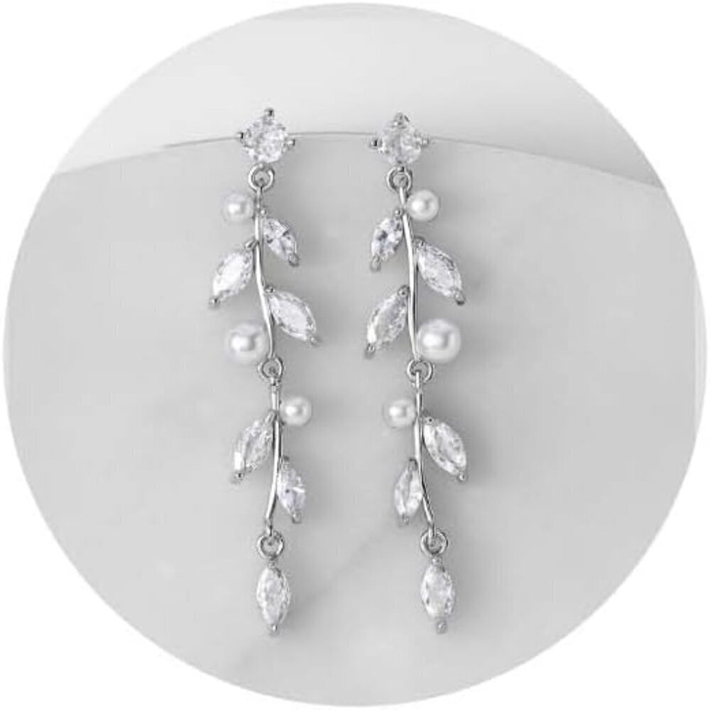 Pearl Drop Earrings Bridal Bridesmaids Formal Party Jewelry Gifts
